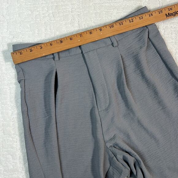New! Ultra Flirt gray high waist loose fitting gauze crepe dress pNt trouser M - Picture 11 of 13